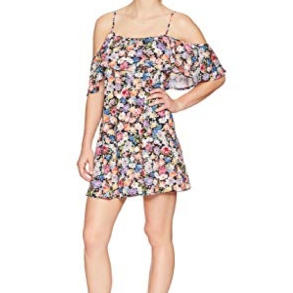 NWT Lucky Brand Floral-Print Cold shoulder coverup - Picture 3 of 7